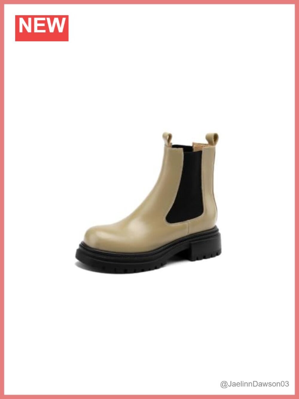 Women's Leather Chelsea Ankle Boots Pull On Round Toe